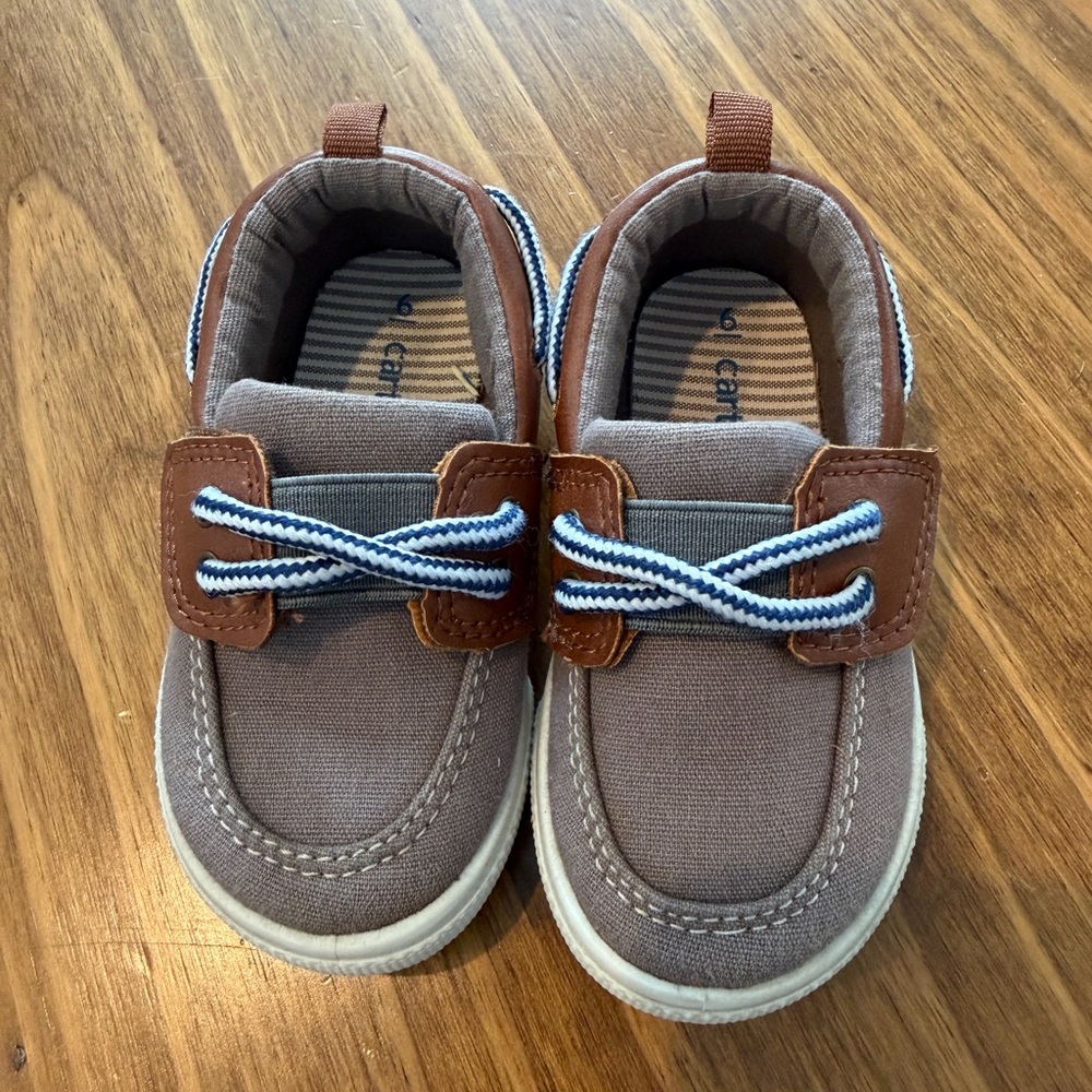 Brown and Gray Kids Shoes